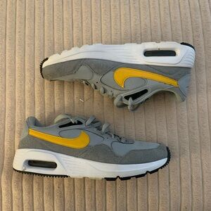 Nike Gray and Mustard Yellow Air Max Sneakers